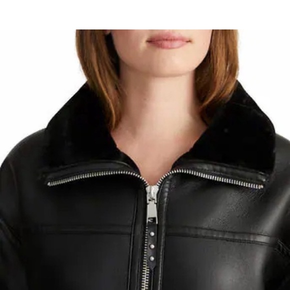 Rebecca Minkoff Black Leather Coat - Picture 6 of 7